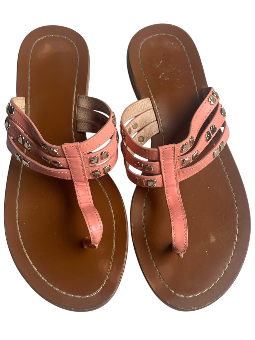Kate Spade New York Carol Sandals Rococo Pink Thong Slide Sandals Leather size 7